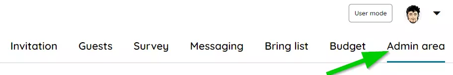 admin settings