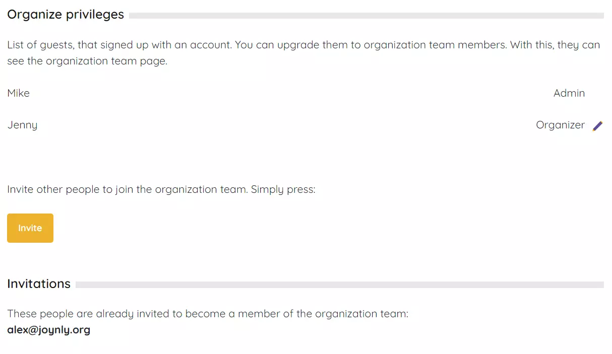 organization team