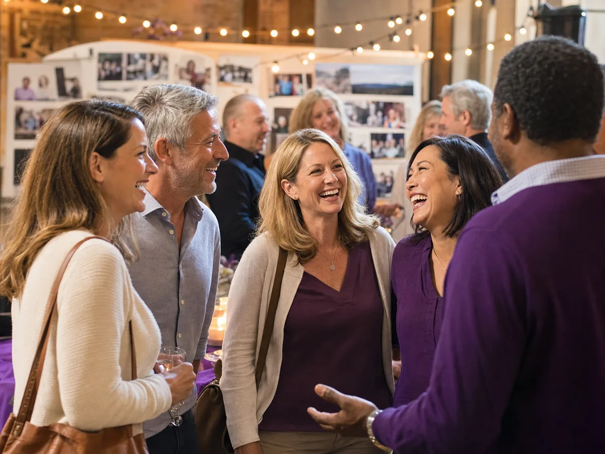 Friends planning a class reunion together