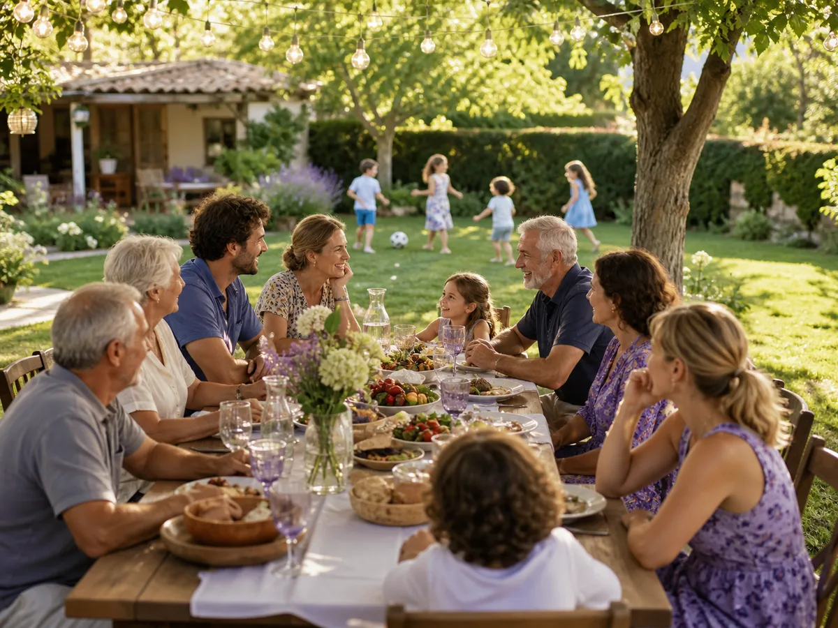 Family and friends celebrating a reunion